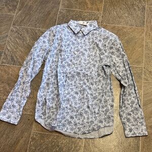 Express Blue Floral Men's Shirt